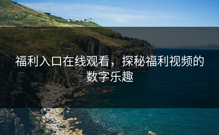 福利入口在线观看，探秘福利视频的数字乐趣