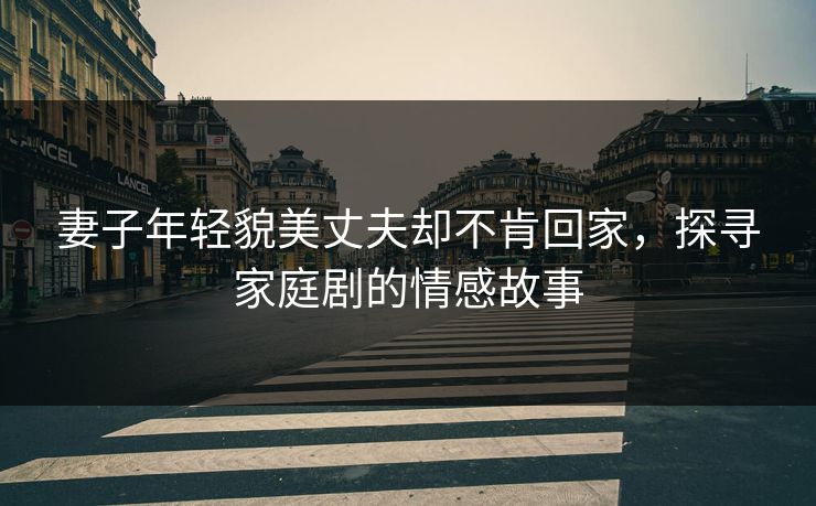 妻子年轻貌美丈夫却不肯回家，探寻家庭剧的情感故事